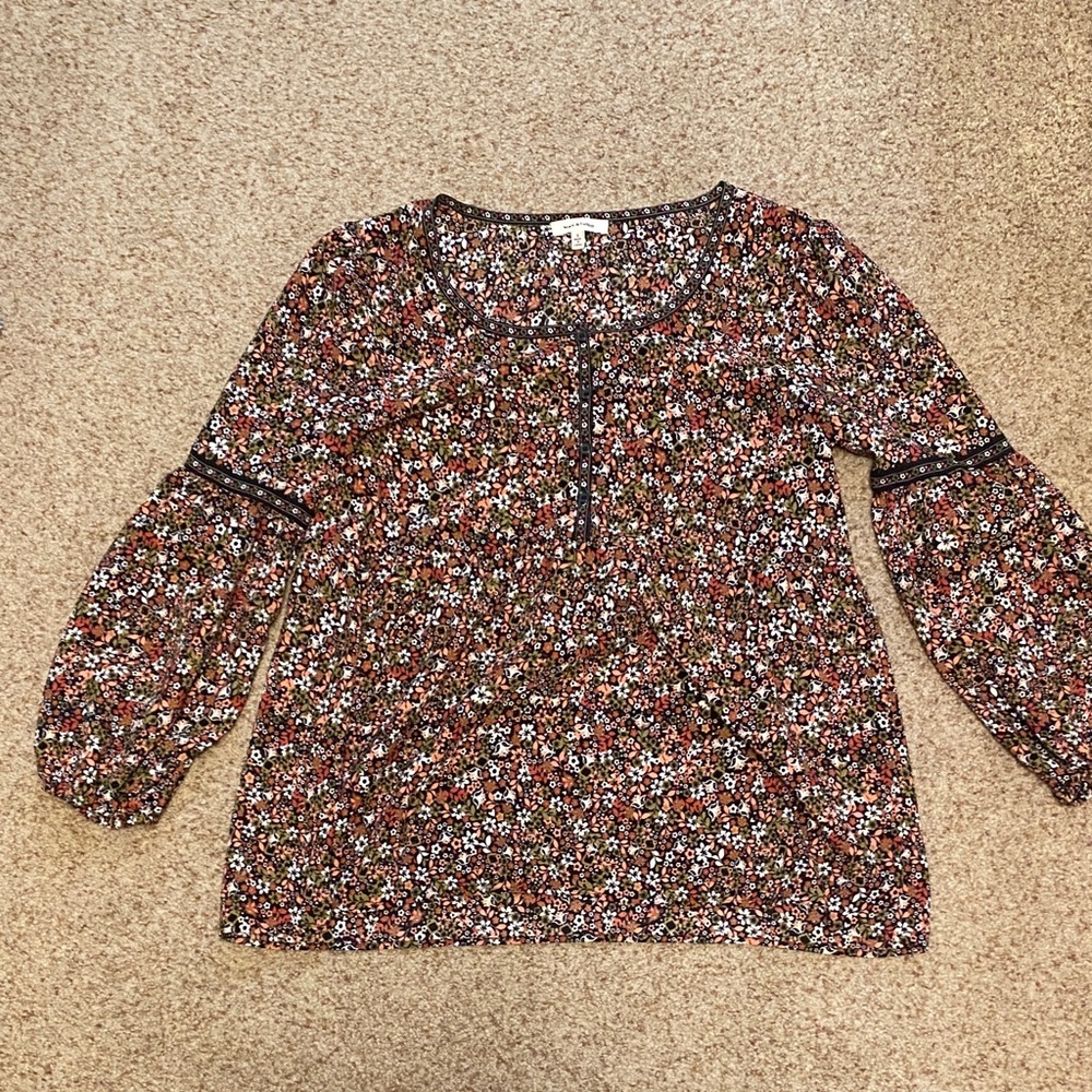 Max Studio Multicolor Floral Blouse